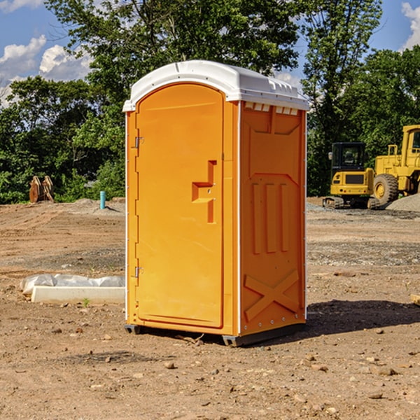 are there any restrictions on what items can be disposed of in the portable restrooms in Woodrow